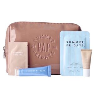 Gap x Summer Fridays Beauty Bundle, Cosmetic Bag With Mini Skincare Products NEW